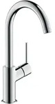 HANSGROHE Talis Waschtischmischer mit hohem, festem Auslauf und Push-Open-Spundloch