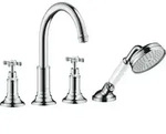 4-Loch Wannenrandarmatur AXOR MONTREUX DN 15 chrom - Silber