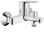 GROHE BauEdge Badewannenarmatur, chrom, Mischbatterie mit R&uuml;cklaufventil, f&uuml;r