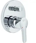 IS Badearmatur UP Connect Blue, Bausatz 2, Rosette d:163mm, Chrom - Wei&szlig;