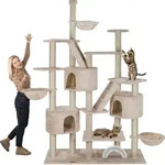 HAPPYPET XXL Kratzbaum Simba deckenhoch 260 cm - Kletterbaum Paradies, Extra Breit,