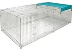 Kerbl Freilaufgehege Kleintiere mit Ausbruchsperre 230x115x70 cm Chrom - Silber