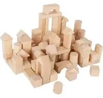 Holzbausteine Natur 100er-Pack im Beutel - Braun