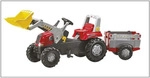 rolly toys Junior RT Trettraktor rot FarmTrailer , Ma&szlig;e: 210x53x62 cm; 81 139 7 -