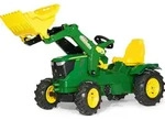 rolly toys Farmtrac John Deere 6210R Trettraktor mit Trac Lader, Ma&szlig;e: 142x53x81 cm;