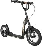 BIKESTAR Tretroller Kinderroller ab 6 - 7 Jahre | 12 Zoll Sport Edition | Schwarz