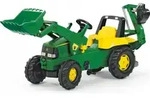 rolly toys Junior John Deere Trettraktor mit Heckbagger, Ma&szlig;e: 164,5x53x76 cm; 81