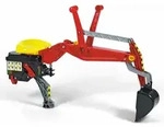 rolly toys Heckbagger, rot, Ma&szlig;e: 40x23x78 cm; 40 932 7 - Rot/Gelb