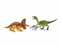 Schleich - Tierfiguren, Triceratops und Therizinosaurus, klein; 42217