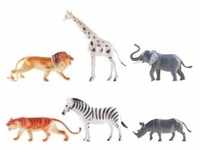 Idena 4329901 - Spielfigurenset mit 6 Zootieren, aus Kunststoff, jeweils ca. 15...