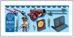 PLAYMOBIL Pirates 6163, 5 Jahr(e), Red Interactive Cannon with Buccaneer, Mehrfarbig,