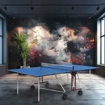 Donic Indoor Tischtennisplatte Fun, inklusive Tischtennisnetz, Ball- und