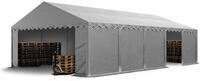 TOOLPORT Lagerzelt 5x10 m Industriezelt Unterstand PVC Plane 750 N grau mit