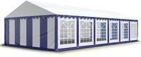 TOOLPORT Partyzelt Festzelt 6x12 m Garten-Pavillon PVC Plane 700 N in blau-wei&szlig;