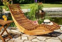CASARIA&reg; JAVA Gartenliege Holz Wetterfest Klappbar Ergonomisch 160kg Belastbarkeit