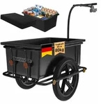 MONZANA Fahrradanh&auml;nger mit 90L Kunststoffwanne - Schwarz