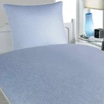 elegante Mako-Satin Bettw&auml;sche Hamburger Streifen 135x200 cm + 80x80 cm natur