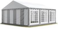 TOOLPORT Partyzelt Festzelt 3x6 m Garten-Pavillon PVC Plane 700 N in grau-wei&szlig;