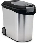 Curver Vorratsdose/Futterbehaelter mit Metall-Optik. 35 Liter f&uuml;r 12kg - Silber