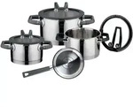 ELO Premium Rondello Topfset Edelstahl Volumenskala Induktion silberfarben 4-teilig -