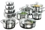 Karcher Topfset Jasmin (Edelstahl, 20-teilig, inkl. Glasdeckel und Edelstahl