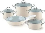 Riess Topfset 5-teilig Avorio R0558011 - Creme/Hellblau