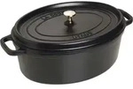 STAUB Cocotte, Gusseisen Br&auml;ter, oval, 37 cm, 8 L, schwarz - Schwarz
