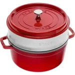 Staub Cocotte rouge cerise 26 cm avec insert - Rot