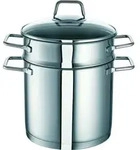 Schulte-Ufer Spagettitopf Wega, Kochtopf mit Siebeinsatz, Edelstahl 18/10, 20 cm, 5