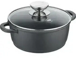 Kochtopf mit Glasdeckel 16, 20 oder 24 cm, Aluguss, schwarz - Vario Click (neue