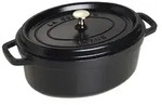 Staub Cocotte, 4,2 l, Schwarz, Eisenguss, 4 cm, 290 mm, 155 mm - Schwarz