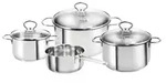 Kopf Topfset Merkur (Edelstahl, Induktion, 4-teilig, mit Sch&uuml;ttrand, Literskala und