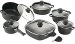 Karcher Topfset (Aluguss, 12-teilig, Teflon-Classic-Antihaftbeschichtung, inkl.