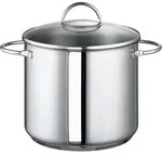 ROHE Germany Edelstahl-Suppentopf Ravenna, 24 cm, ca. 9 Liter, mit Deckel