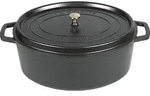 Staub La Cocotte 41cm oval schwarz, Gusseisen - Schwarz