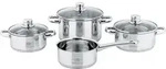 BELM 7-teiliges Topf-Set, Edelstahl rostfrei