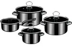 GSW Kochtopf-Set Profi-Black-Star 4-tlg., sp&uuml;lmaschinengeeignet