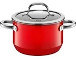 Silit Passion RED 2102297055 Kochtopf inkl. Deckel, emailliert, 16 cm Durchmesser,