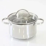 Axentia PADO 221081 Kochtopf inkl. Deckel, Edelstahl, 20 cm Durchmesser,