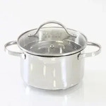Axentia PADO 221080 Kochtopf inkl. Deckel, Edelstahl, 16 cm Durchmesser,