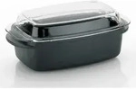 Kela Rechteckbr&auml;ter Kerros Aluguss 40x22,5x16cm 4,5l, 15152 - Schwarz