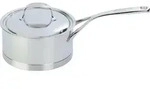 Demeyere Stieltopf mit Deckel, 20 cm | rund | 18/10 Edelstahl - Silber