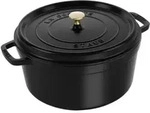STAUB Runde Cocotte aus Gusseisen 34 cm Schwarz - Schwarz