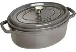 Staub La Cocotte 29cm oval Graphit-grau, Gusseisen - Grau