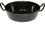 Riess Schnitzelpfanne Emaille | Auswahl 34 cm : 34 cm Gr&ouml;&szlig;e: 34 cm - Schwarz