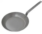 De Buyer Pfanne Stahl 22 cm - Professionelle Bratpfanne f&uuml;r Induktion - Silber