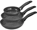 Stoneline Pfanne 3er-Set 6882 Braten, Durchmesser 16/20/24 cm, F&uuml;r