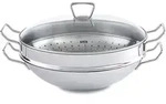 Fissler Nanjing / Edelstahl-Wok (&Oslash; 36 cm) gro&szlig;e Wok-Pfanne unbeschichtet,Asiapfanne