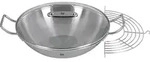 Zwilling Plus Wok Inkl. Glasdeckel und herausnehmbarer Gittereinsatz Silber - Silber