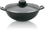 Kela Wok-Set Mini Gusseisen 5tlg 8cmh 24cm&Oslash; 1,6l, 77747 - Schwarz